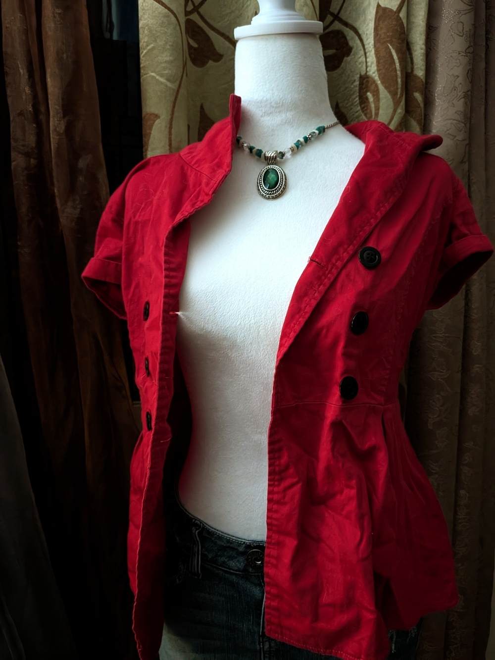 XS Fitted Hot Pink Button Up